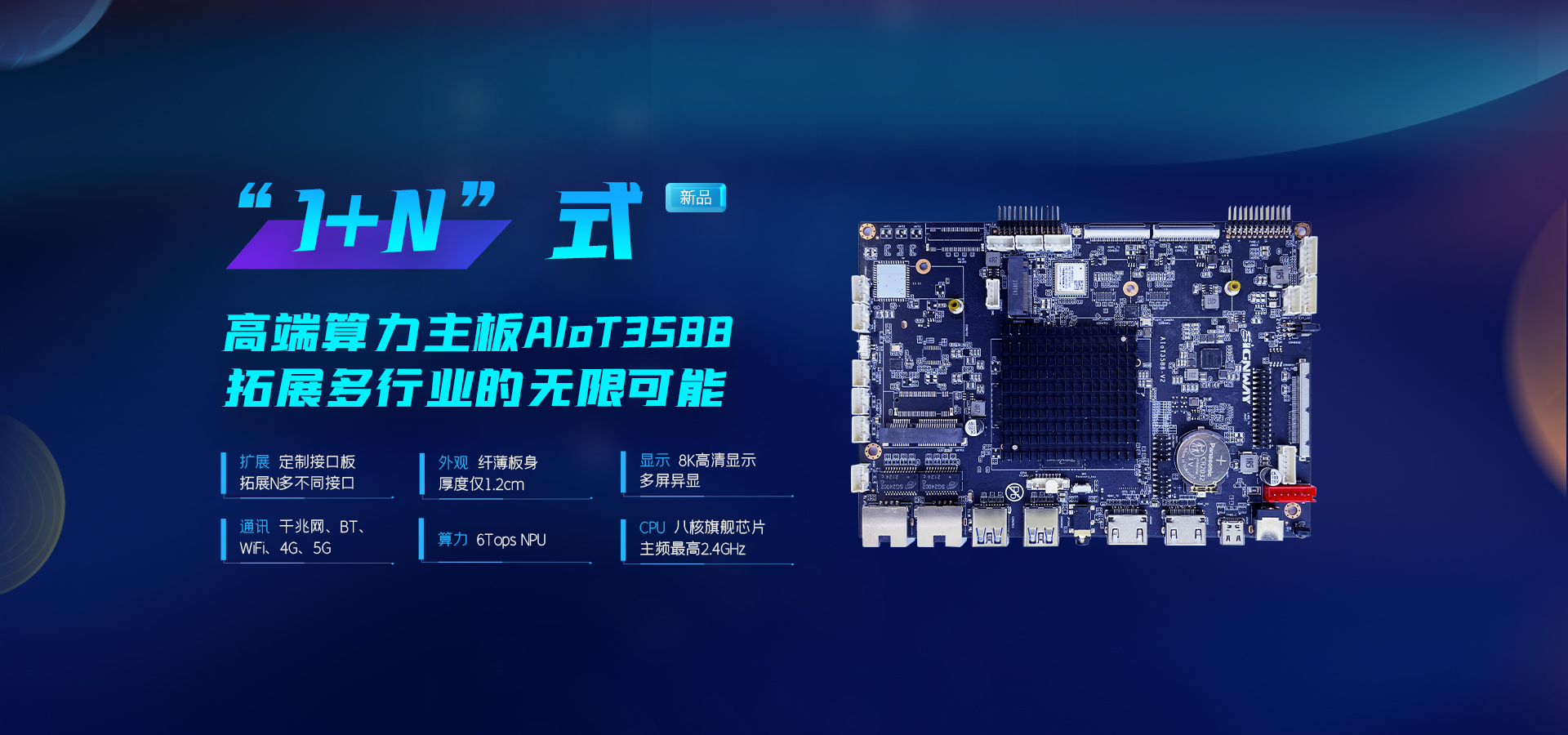 AIoT3588多媒体网络播放-液晶驱动一体板